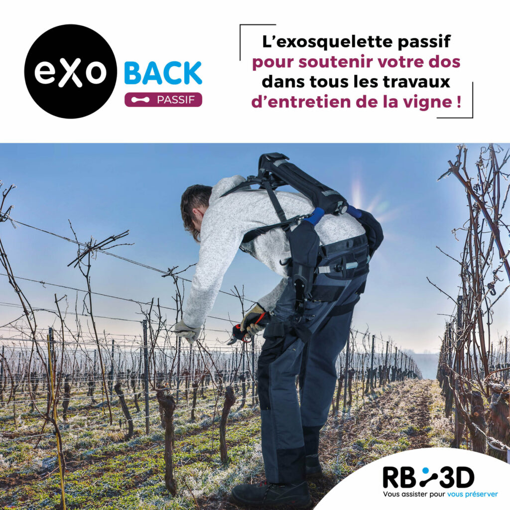 Notre exosquelette passif pour soulager le dos des ouvriers viticoles